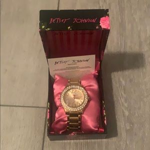 Betsey Johnson rose gold watch